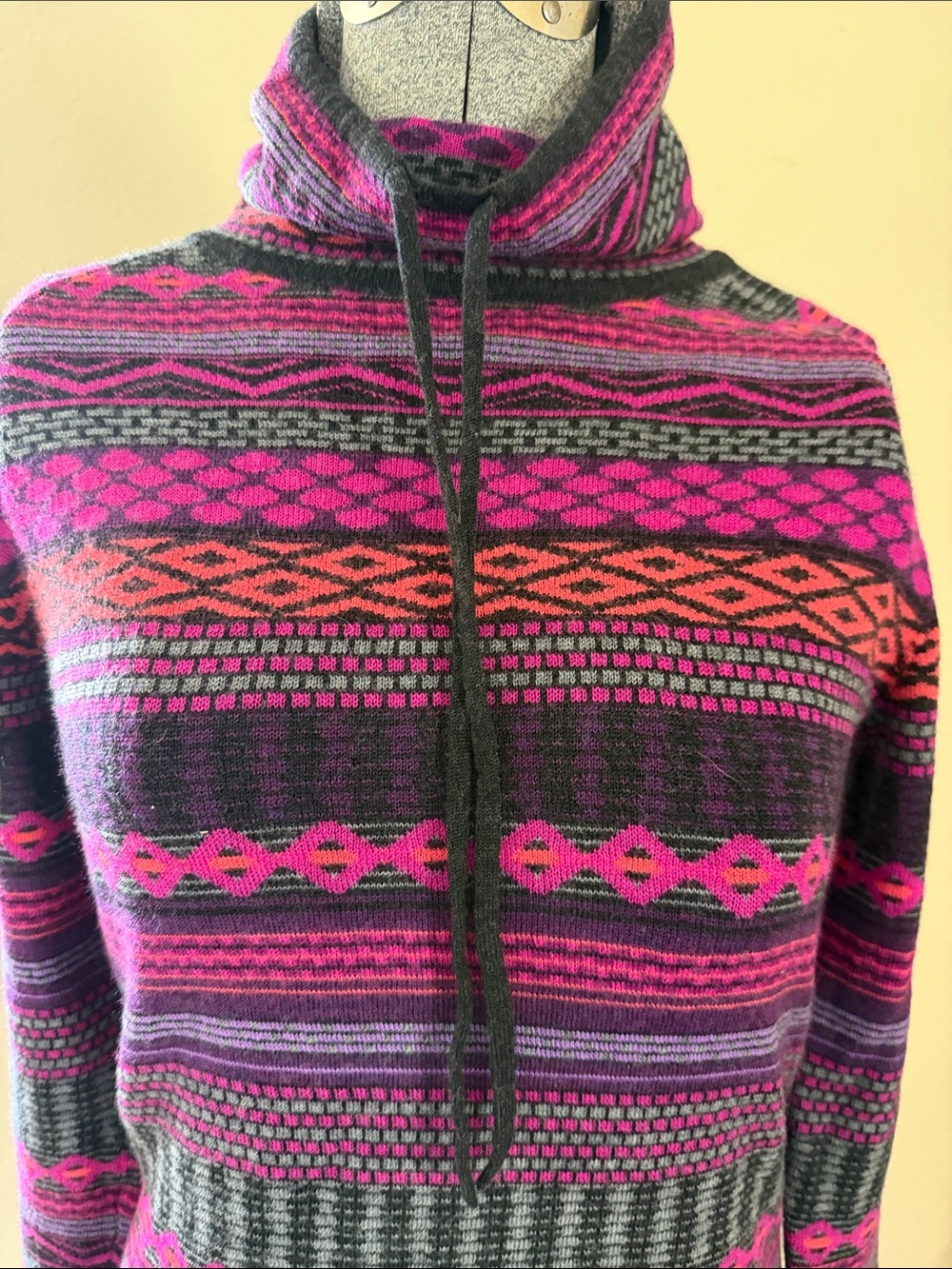 Krimson Klover Striped tunic Sweater in Purple, Pink and Orange - Picture 2 of 5